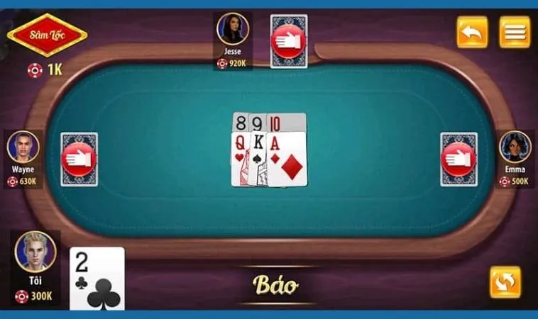 Bí Quyết Chinh Phục Sâm Lốc Trên MMlive: Hành Trang Cho Tân Thủ 2 Giao diện chơi Sâm Lốc trên MMlive