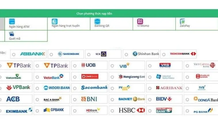 Hướng Dẫn Nạp Tiền MMlive Nhanh Chóng, An Toàn Cho Dân Cá Cược 2 Các phương thức nạp tiền MMlive