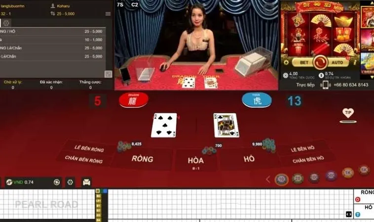 Bí Quyết Chinh Phục Dragon Tiger Tại MMlive: Kinh Nghiệm Thực Chiến 2 Giao diện chơi Dragon Tiger Tại MMlive