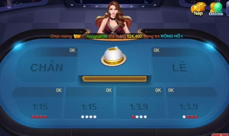 Các cửa cược trong game Xóc Đĩa tại MMlive