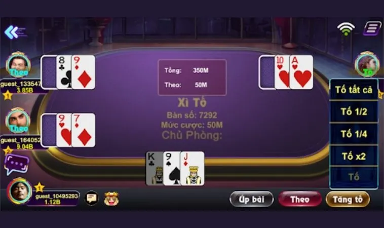 Xì Tố MMlive: Bí Quyết Chinh Phục Game Bài Hấp Dẫn 1 Bàn chơi Xì Tố MMlive